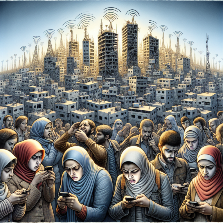 À la recherche désespérée d&rsquo;informations, les Gazaouis aux prises avec le réseau mobile