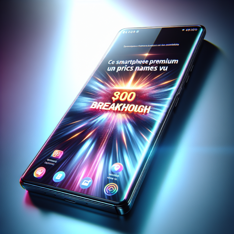 Ce smartphone premium atteint un prix jamais vu