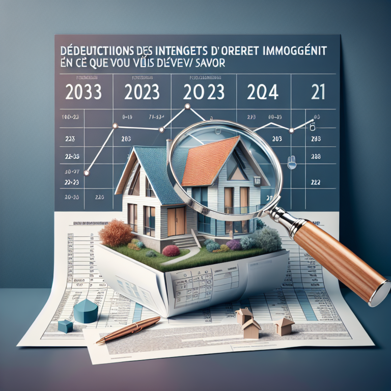 Déduction des intérêts d’emprunt immobilier en 2023-2024 : ce que vous devez savoir