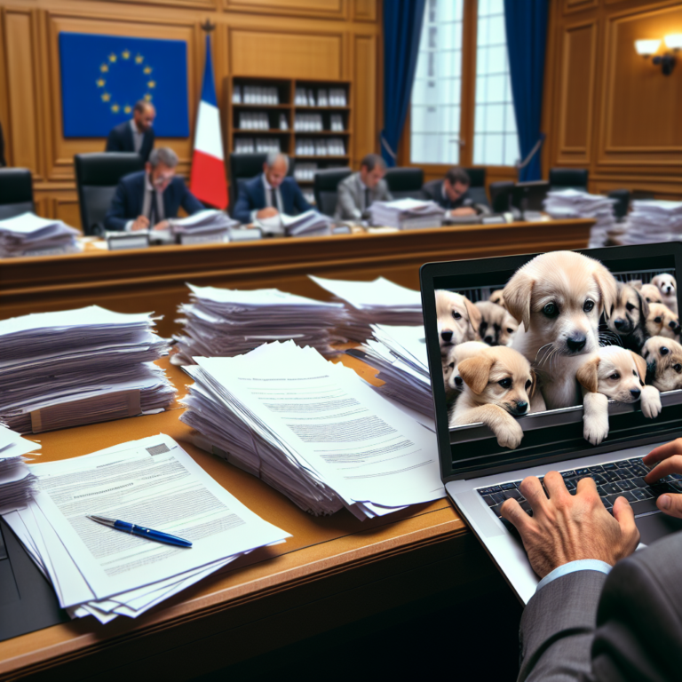 Gabriel Attal distrait par des photos de chiots pendant le débat sur le mal-être au travail