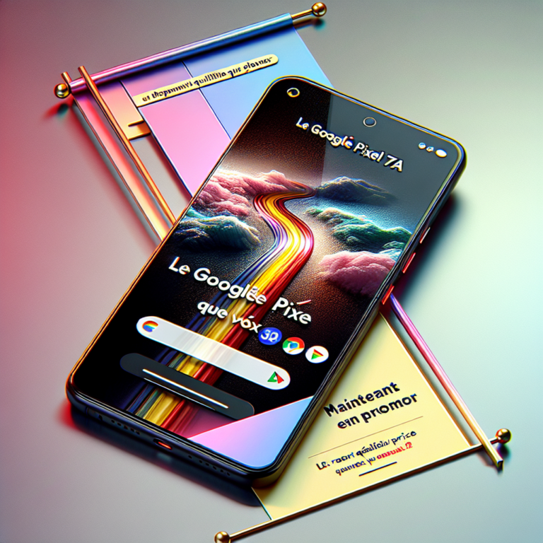 Le Google Pixel 7a : un rapport qualité/prix qui va vous étonner, maintenant en promo sur Amazon