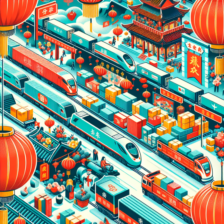 Les trains de fret transfrontaliers depuis la Chine connaissent une activité record pendant les vacances du Festival du Printemps