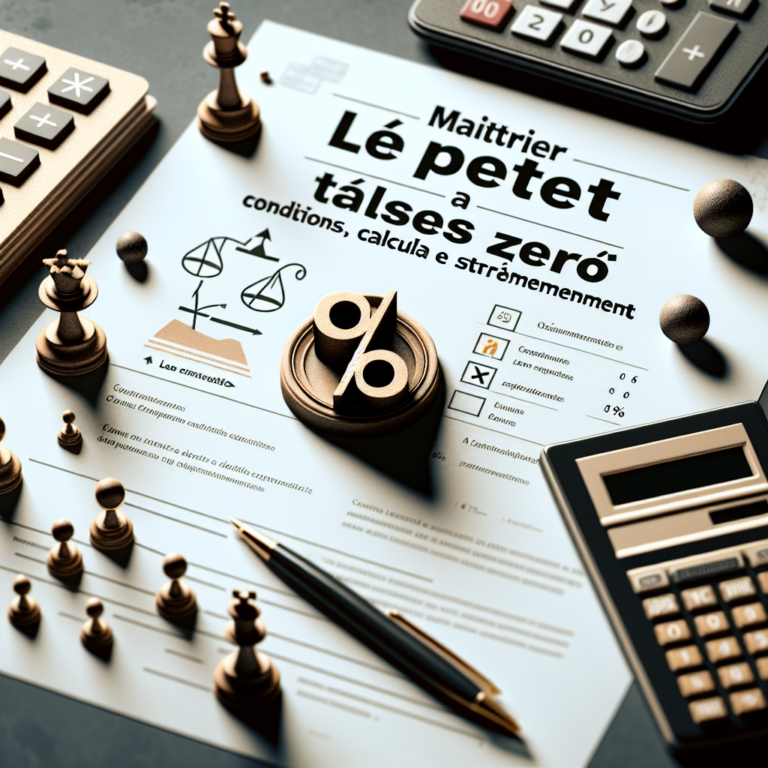 Maîtriser le prêt à taux zéro : conditions, calcul et stratégies de remboursement