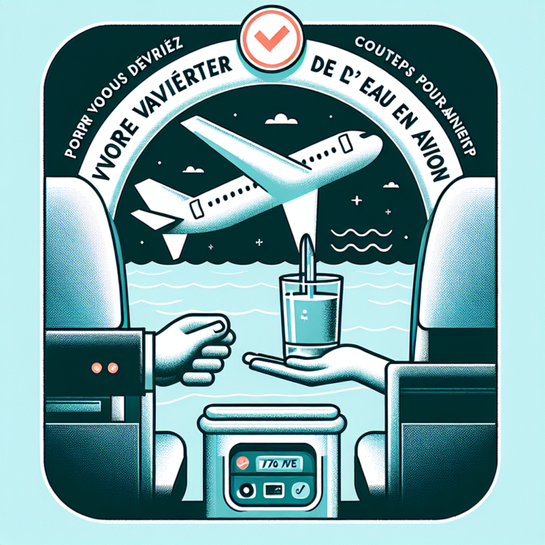 Pourquoi vous devriez éviter de boire de l’eau en avion : conseils pour voyager sainement