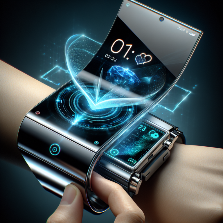 Samsung dévoile un smartphone pliable qui s’enroule autour de votre poignet et fait office de montre connectée