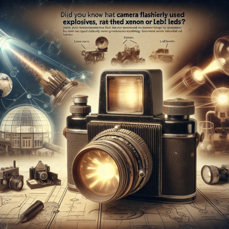 - 6 Saviez-vous que les flashes des appareils photo utilisaient autrefois des explosifs, et non du xénon ou des LED ?