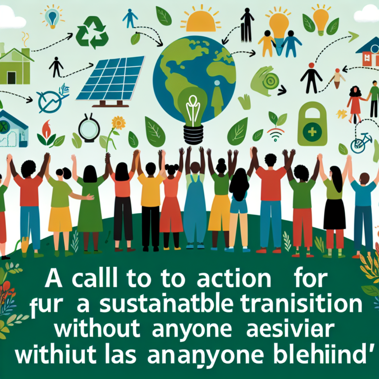 Un appel à l&rsquo;action pour une transition durable sans laisser personne de côté