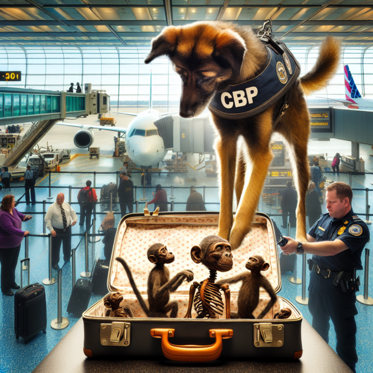 Un chien de la CBP découvre des singes momifiés dans les bagages d&rsquo;un passager | Actualités mondiales