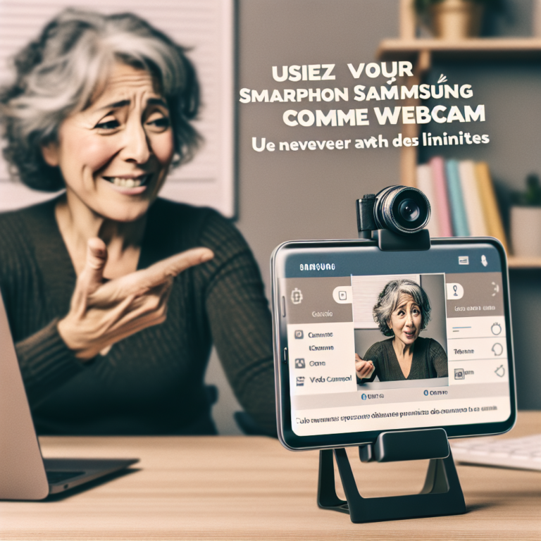 Utilisez votre smartphone Samsung comme webcam : une nouveauté avec des limites