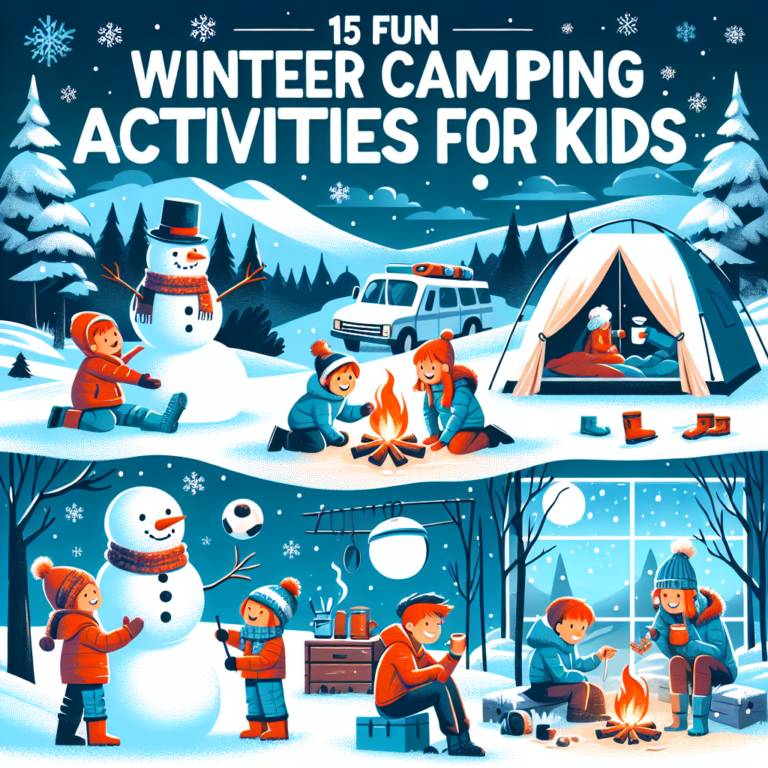 15 activités amusantes de camping d’hiver pour les enfants • Nos globetrotteurs