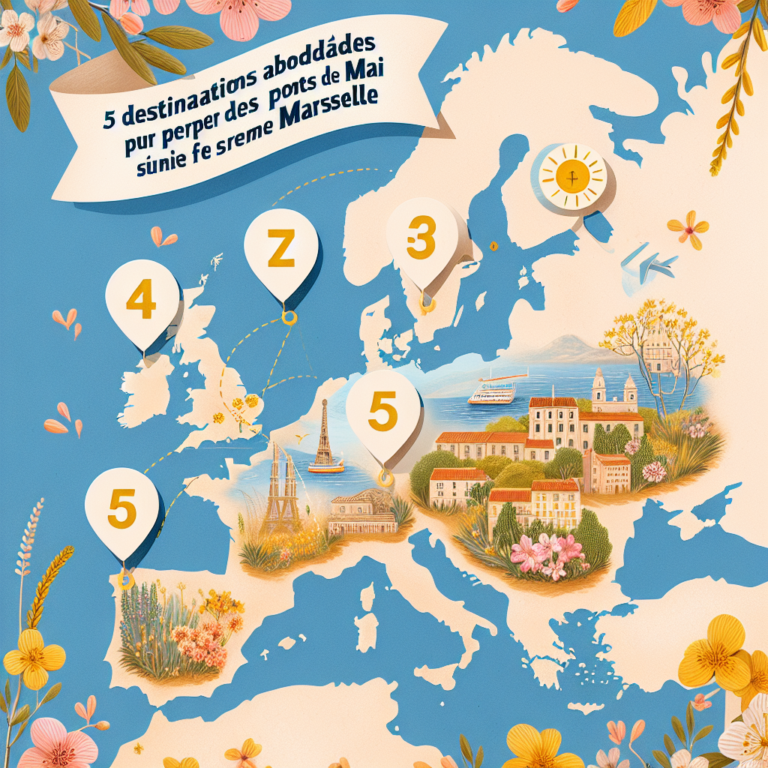 5 destinations abordables pour profiter des ponts de mai depuis Marseille