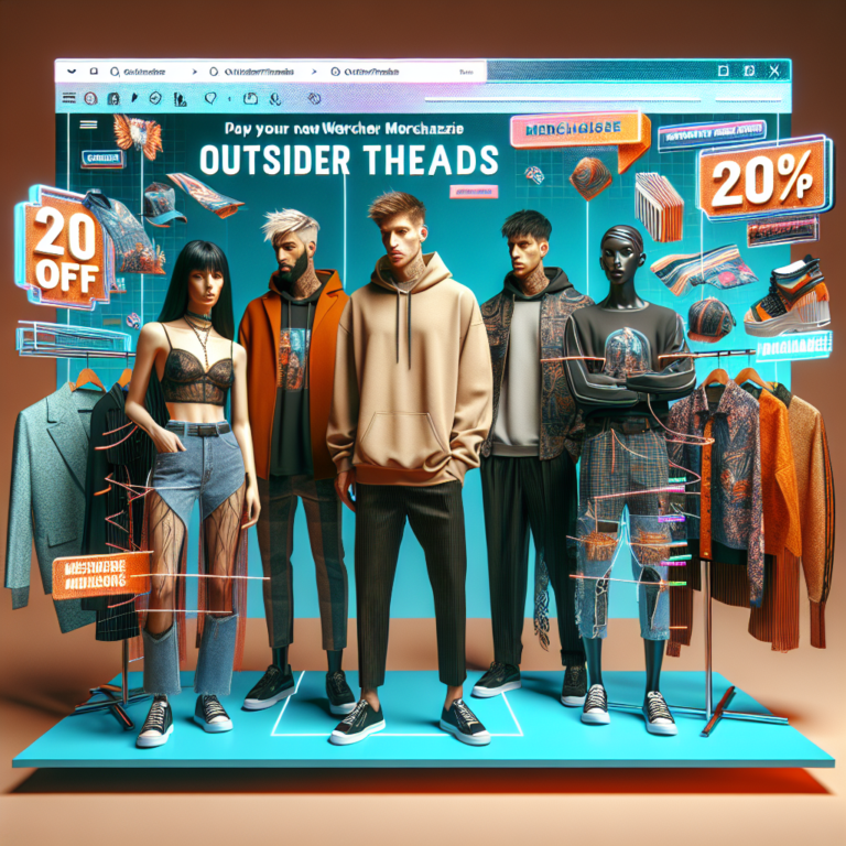 Découvrez notre nouveau site de merchandising OutsiderThreads.com et bénéficiez de 20 % de réduction