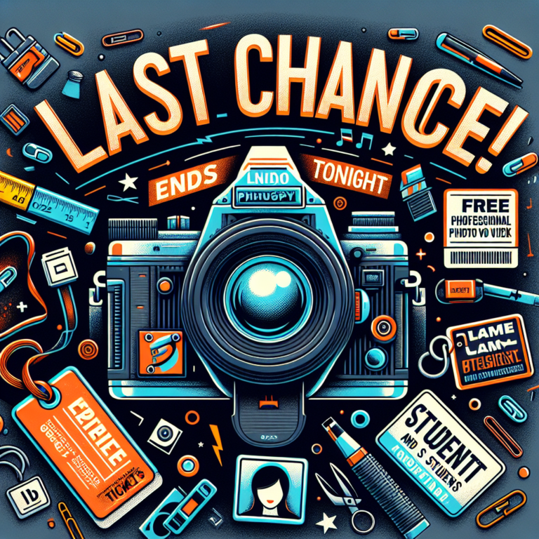 - 45 Dernière chance ! Fin ce soir pour obtenir vos billets gratuits pro et étudiants pour le Salon de la Photographie et Vidéo
