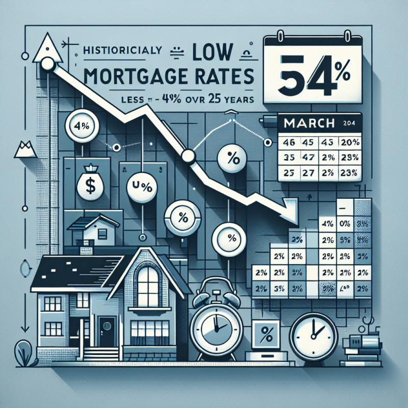 Des taux immobiliers historiquement bas : moins de 4 % sur 25 ans en mars 2024