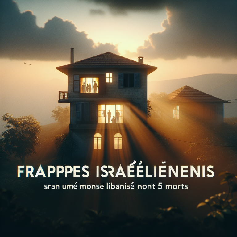 Frappes israéliennes sur une maison libanaise font 5 morts : rapport