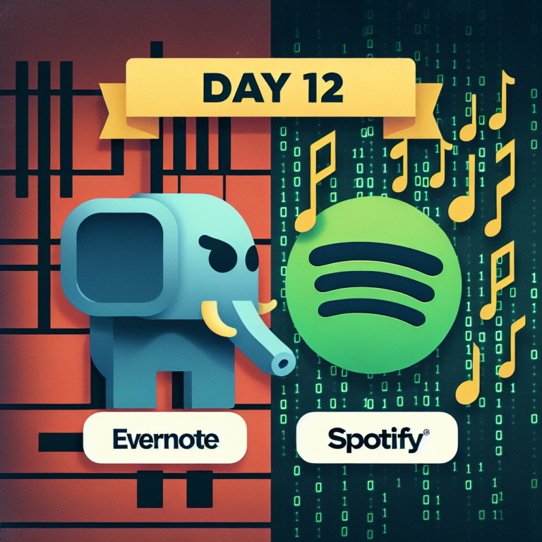 Jour 12 : Evernote contre Spotify – Quelle est l’application ultime ?