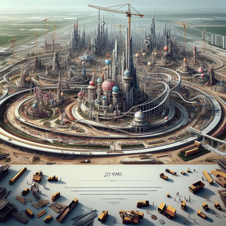 Le parc à thème de 50 milliards de livres surnommé le &lsquo;Disneyland du Moyen-Orient&rsquo; en construction depuis 21 ans : découvrez les plans ambitieux