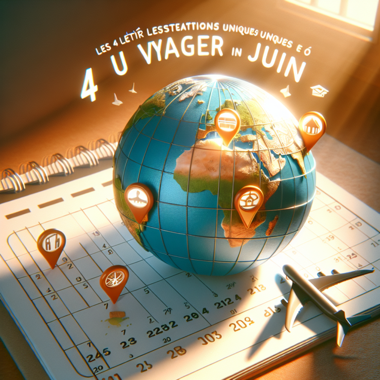 Les 4 meilleures destinations uniques où voyager en juin