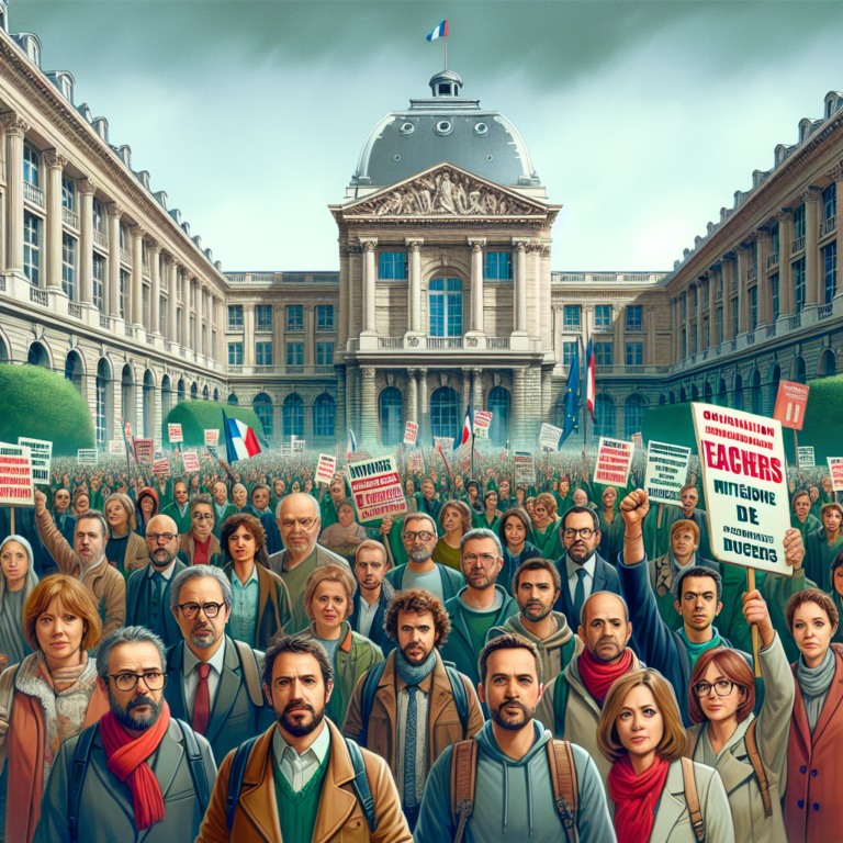Mobilisation continue des enseignants de Seine-Saint-Denis devant le ministère de l&rsquo;Économie