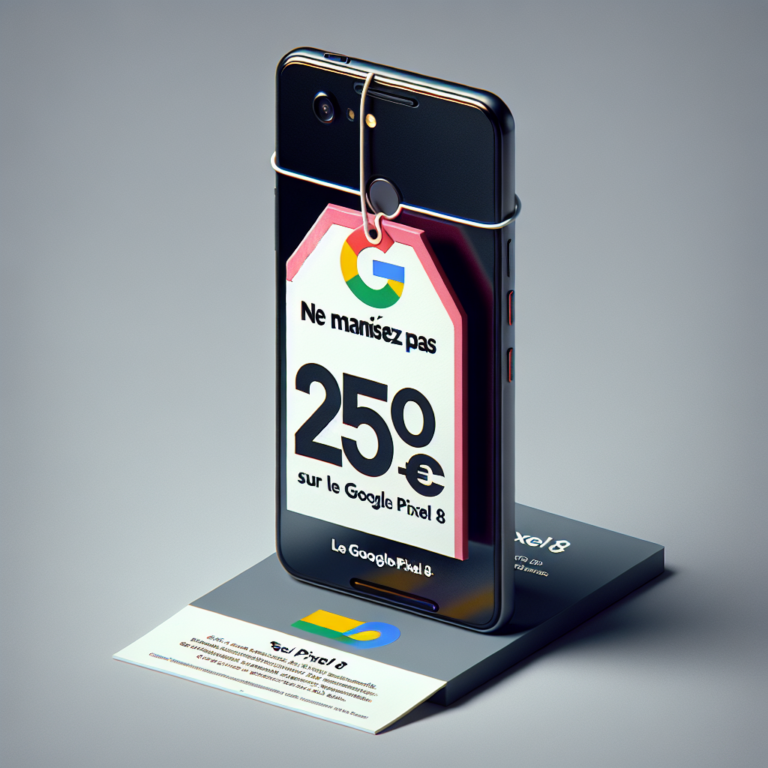 Ne manquez pas : 250 euros de réduction sur le Google Pixel 8