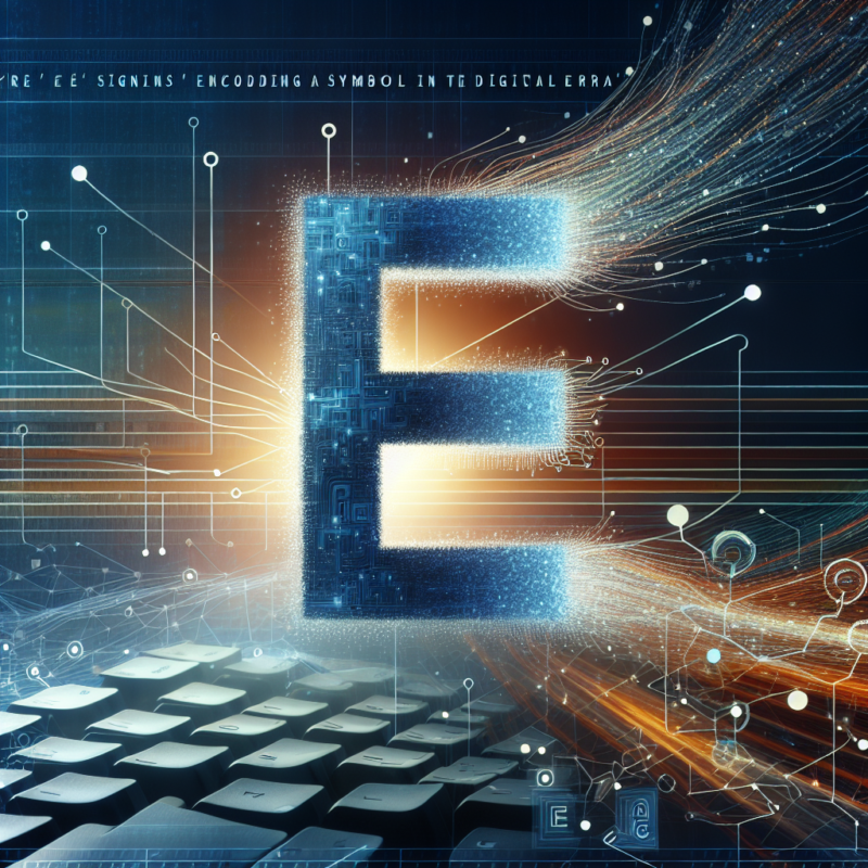 - 1 Notre 'e' signifie bien plus encore : décryptage d'un symbole de l'ère numérique