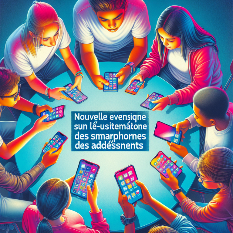 Nouvelle enquête nationale sur l’utilisation des smartphones par les adolescents