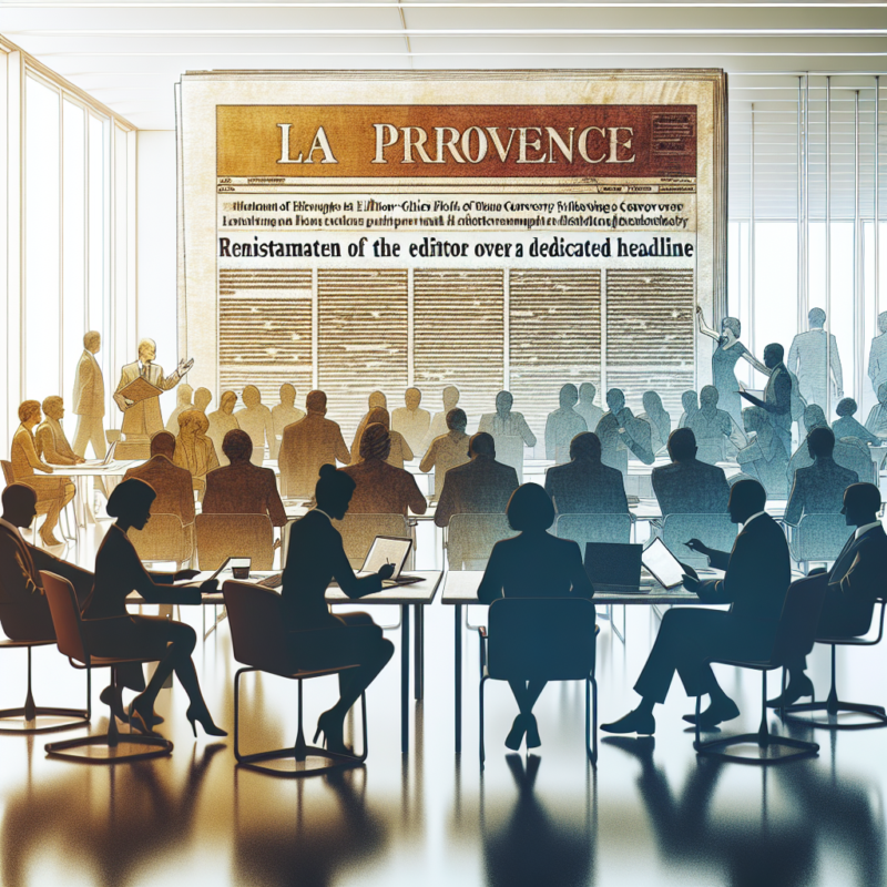 - 1 Réintégration du chef de la rédaction de « La Provence » après une polémique sur une Une dédiée à Macron