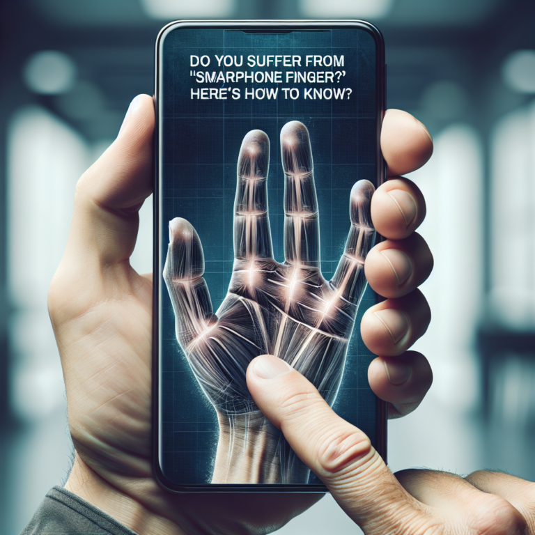 Souffrez-vous du « doigt de smartphone » ? Voici comment le savoir