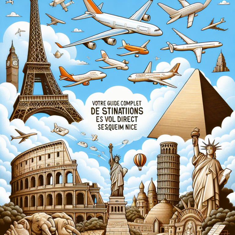 Votre guide complet des destinations en vol direct depuis Nice