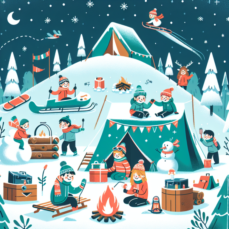 15 activités amusantes de camping d’hiver pour les enfants • Nos globetrotteurs