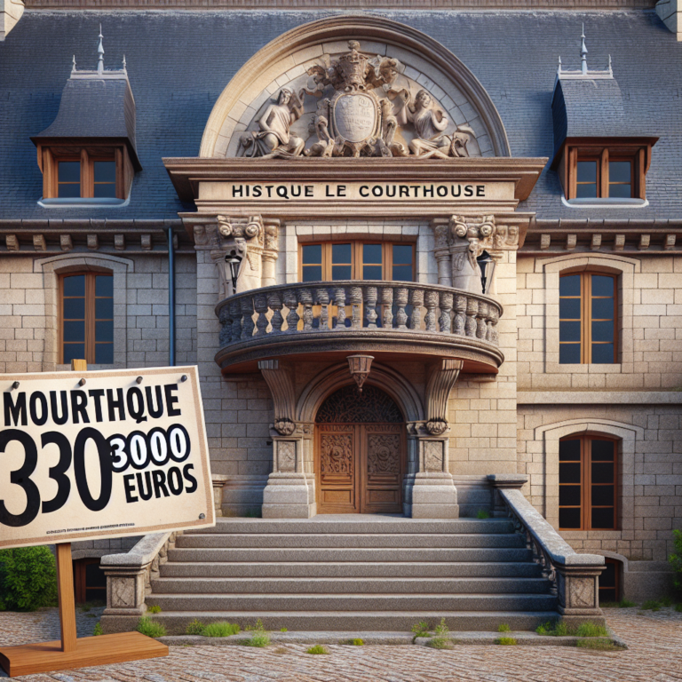 Devenez propriétaire d&rsquo;un tribunal historique à Bourganeuf pour seulement 30.000 euros