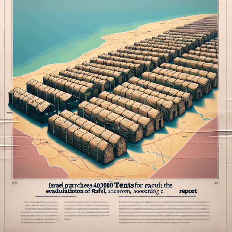 Israël achète 40 000 tentes pour l&rsquo;évacuation de Rafah, selon un rapport
