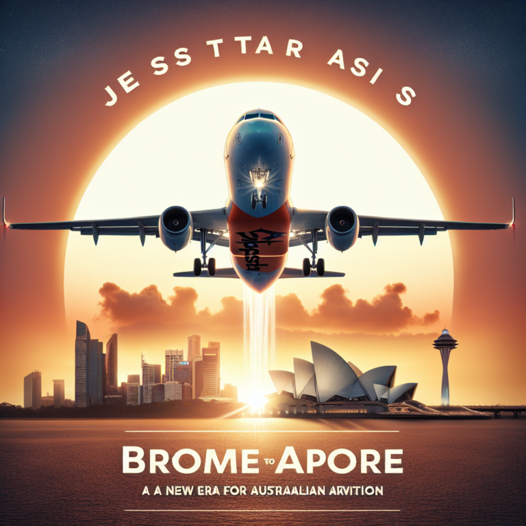 Jetstar Asia relie Broome à Singapour : une nouvelle ère pour l&rsquo;aviation australienne