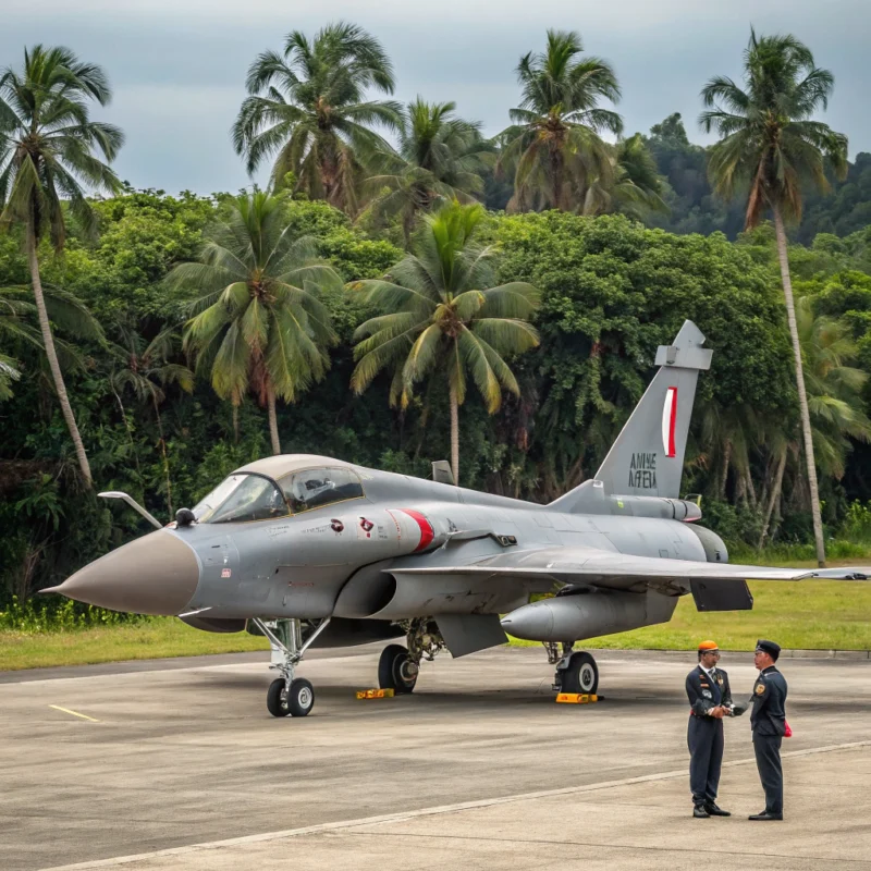 Rafale en vol au-dessus de l&rsquo;Indon&eacute;sie