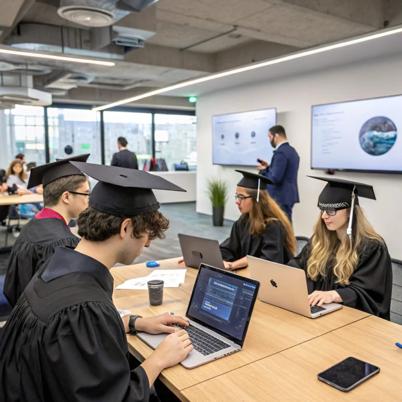 Jeune dipl&ocirc;m&eacute;e face &agrave; l'IA